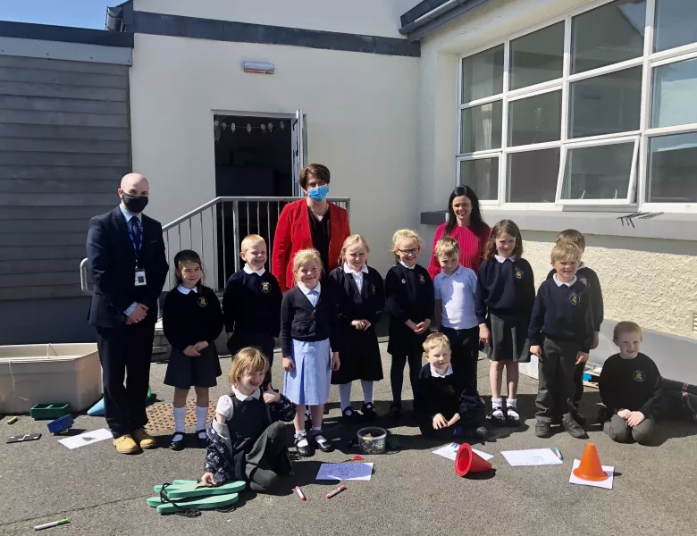 Arlene Foster visits primary school