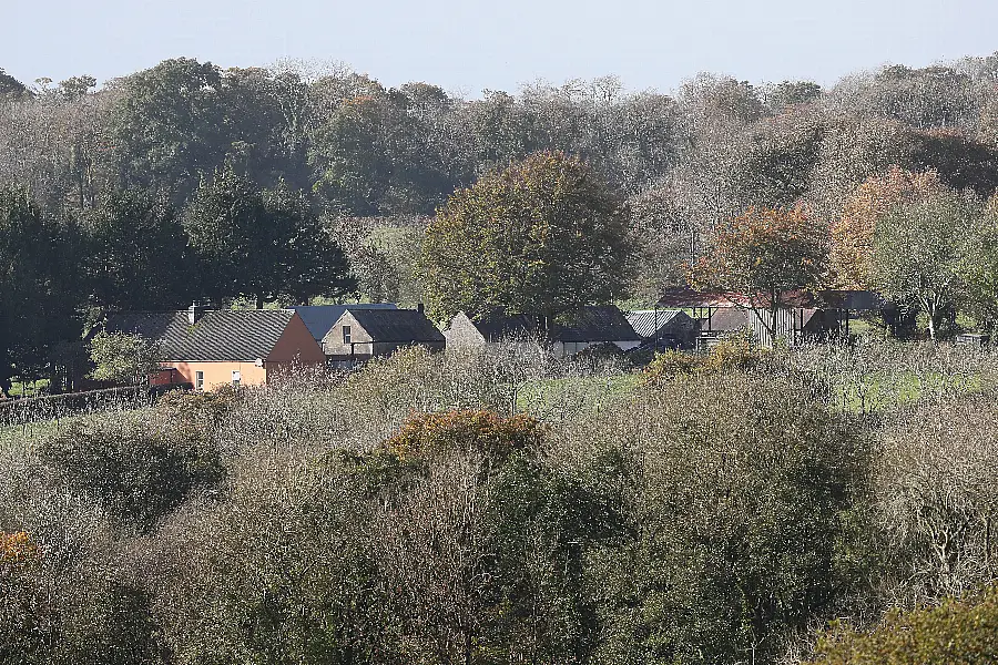 A view of the farmhouse in Assolas, Kanturk, north-east Co Cork, where the bodies of Tadgh O’Sullivan, and his two sons, Diarmuid and Mark, were found (Niall Carson/PA)