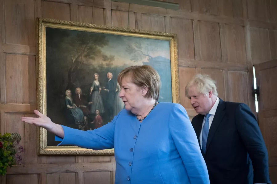 Angela Merkel and Boris Johnson 