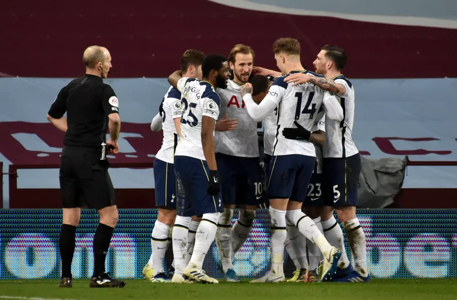 Tottenham bounced back from their Europa League humiliation by beating Aston Villa (Rui Vieira/PA)