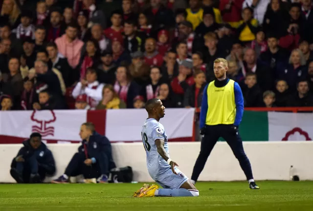 Ashley Young celebrates bringing Aston Villa level