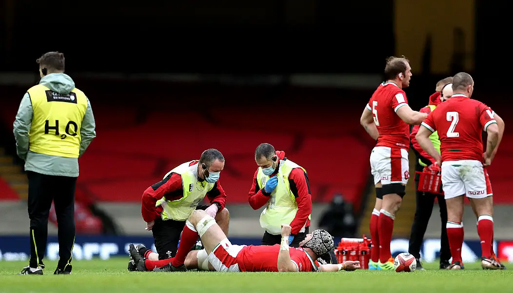 Dan Lydiate receives treatment