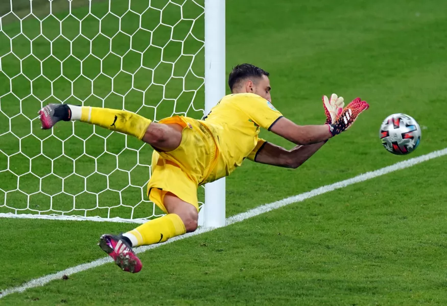 Donnarumma saved two penalties as Italy beat England in Sunday's shootout (Mike Egerton/PA).