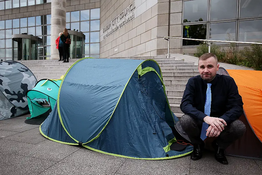 Inner City Helping Homeless hold protest