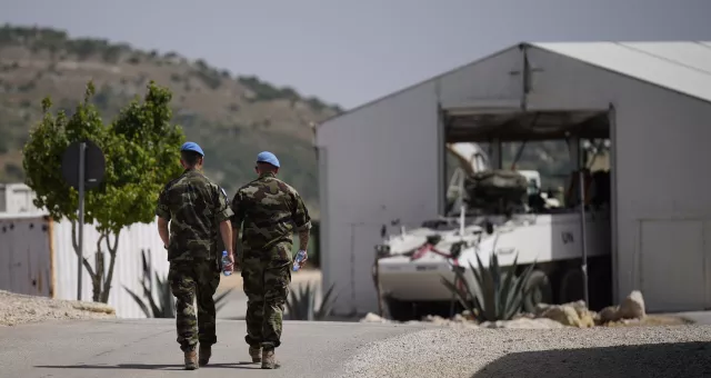 Two Irish troops in Lebanon