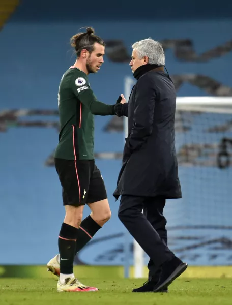 Gareth Bale and Jose Mourinho