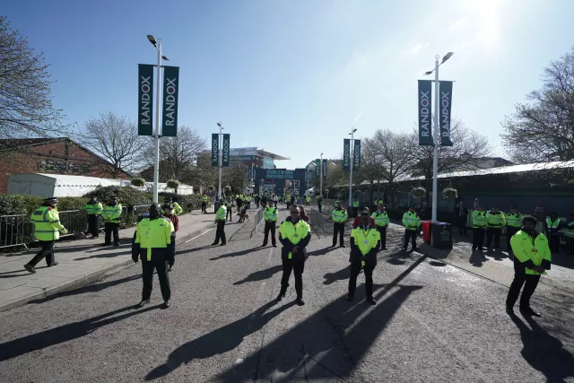 Security outside Aintree Racecourse