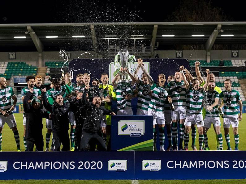 Shamrock Rovers claim League of Ireland champions trophy