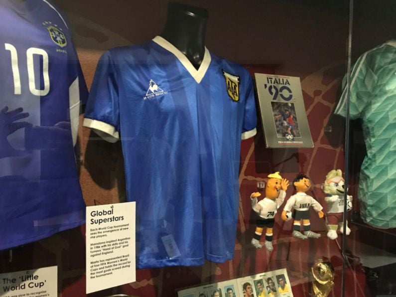 Diego Maradona ‘Hand of God’ shirt held as ‘astonishing artefact’ in Manchester