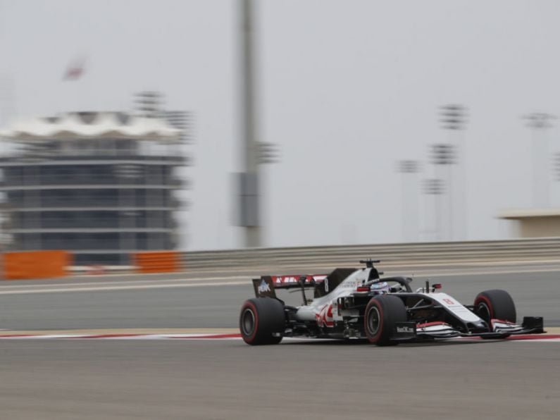 F1 driver leaps away from burning car after first lap crash in Bahrain