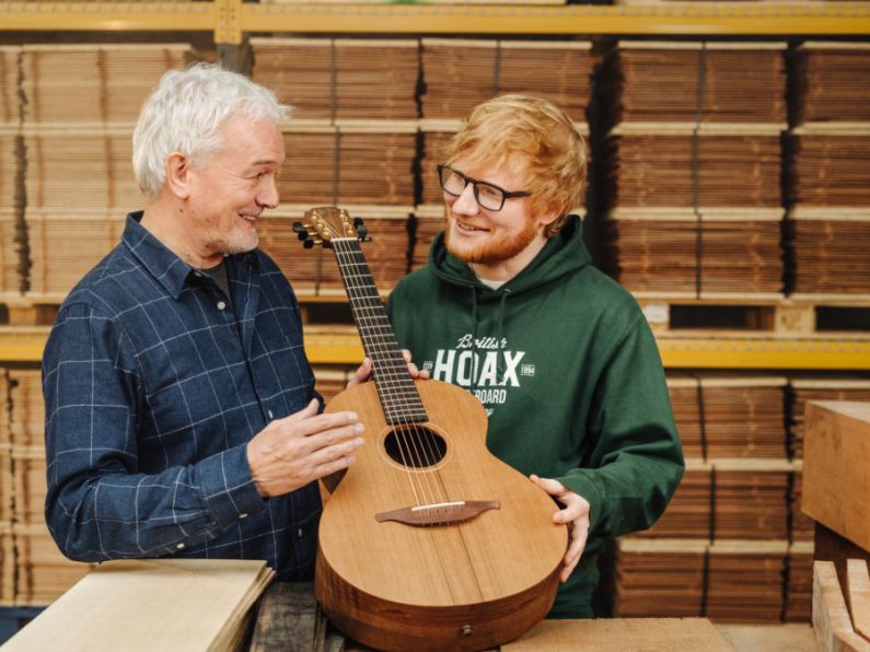 Ed Sheeran makes rare appearance to announce Irish guitar giveaway