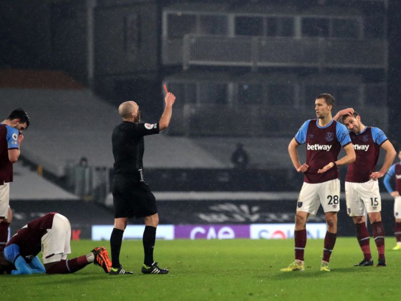 Tomas Soucek sees red as West Ham frustrated in goalless draw at Fulham