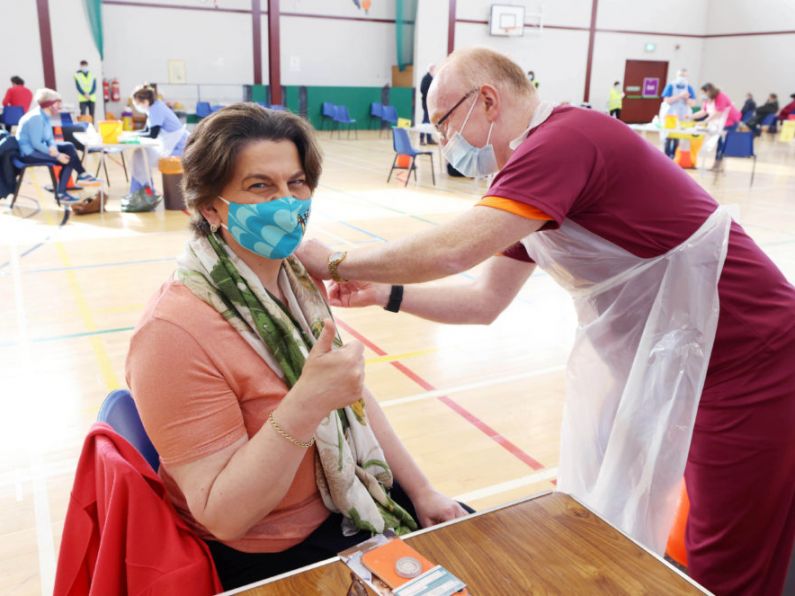 Arlene Foster receives her first Covid-19 vaccine