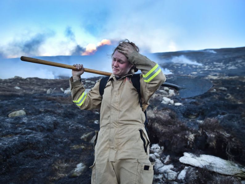 In pictures: Exhausted fire crews battle blaze in Mourne Mountains