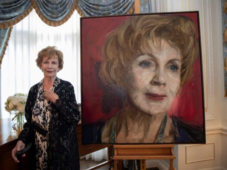 Portrait of Irish writer Edna O’Brien unveiled