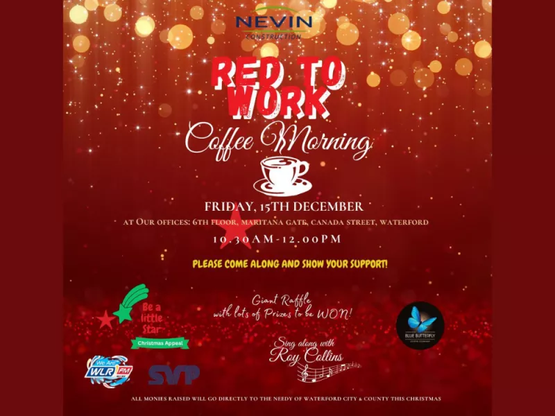 Nevin Construction Hosting Coffee Morning For Christmas Appeal