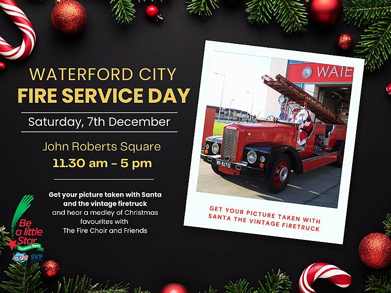 Join The Waterford City Firemen, Santa and their vintage fire truck at John Roberts Square