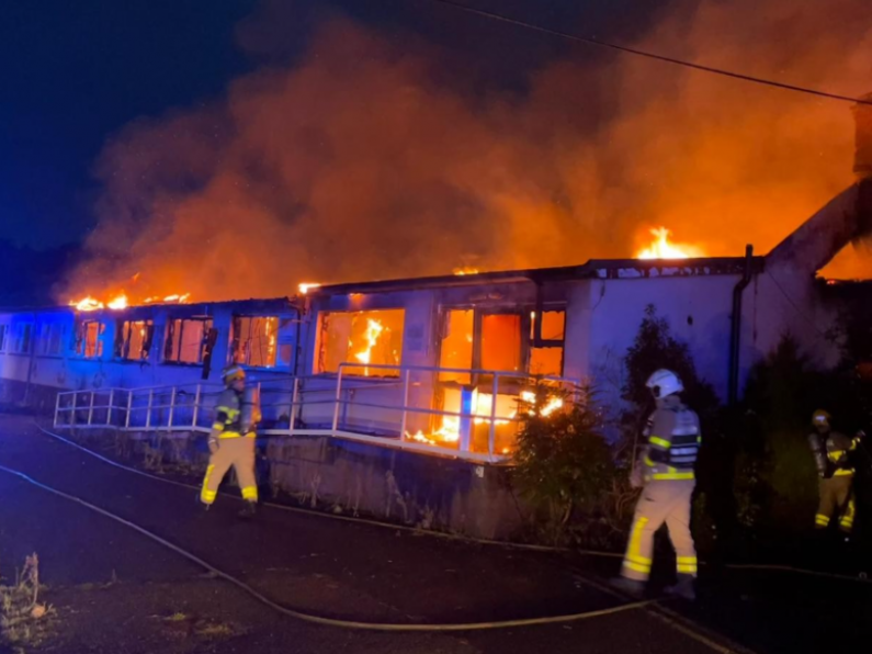 Seven fire brigade units fighting blaze at vacant buildings in Dublin