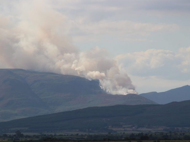 Large fire blazing in the Comeragh Mountains in Waterford