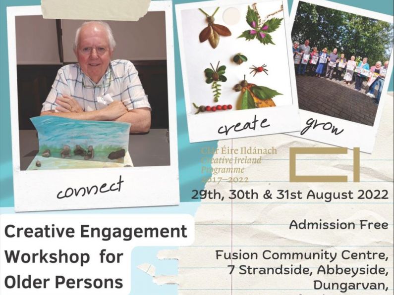 Creative Engagement workshop for older people taking place in Dungarvan this week