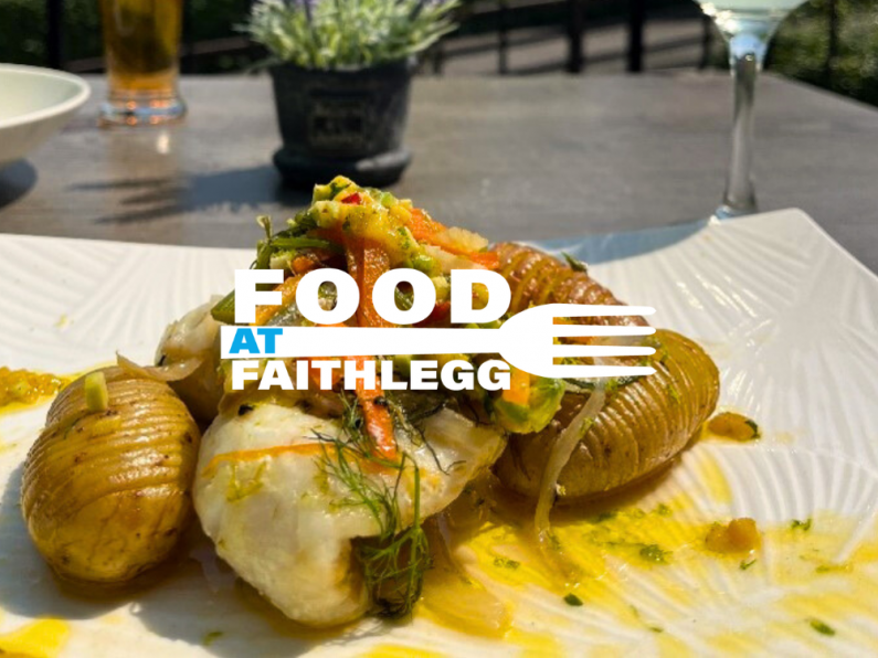 Food At Faithlegg - BBQ Monkfish, Lime & Local Cider, Mango & Chili Salsa with Hasselback Potatoes