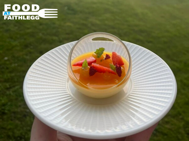 Food At Faithlegg - Passion Fruit Panna Cotta with Mango