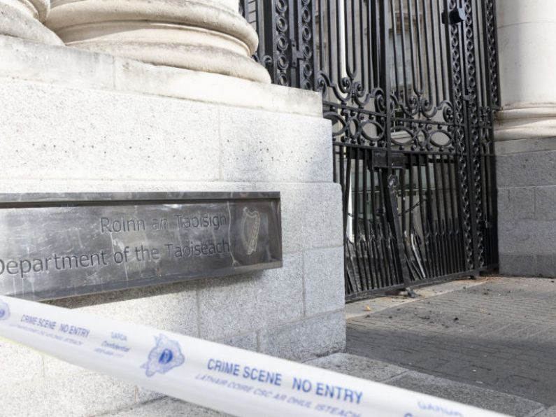 Repair works begin after gates of Government Buildings damaged in apparent ramming