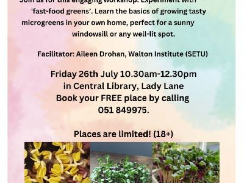 Growing Microgreens at Home - Friday July 26th