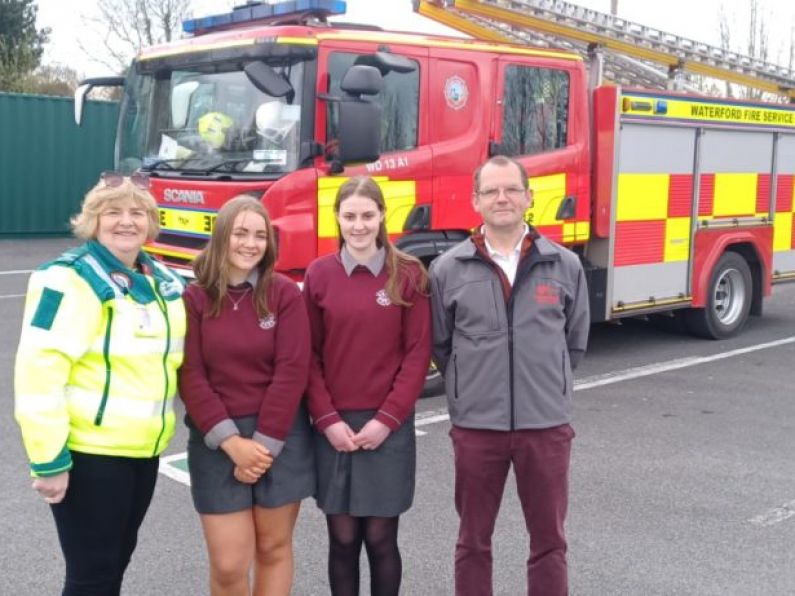 Rescue 117 and emergency services visit St. Declan's Community College