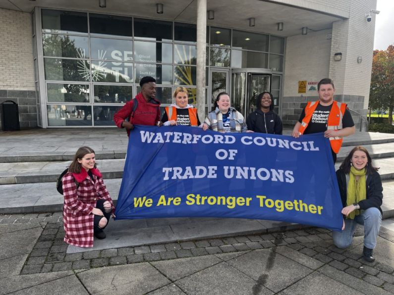 Listen: Students in Waterford protest cost-of-living and accommodation crisis