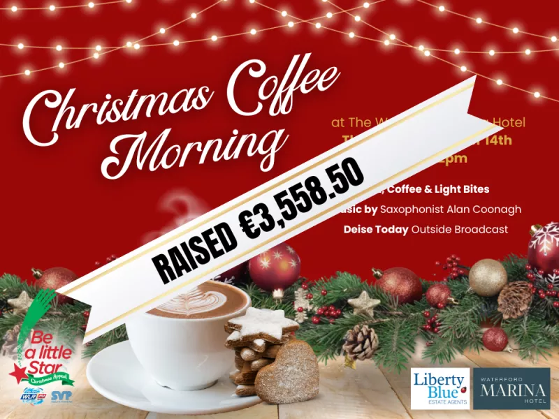 Christmas Appeal Coffee Morning with Waterford Marina Hotel & Liberty Blue