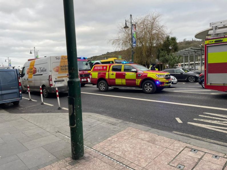 Emergency services at scene of Waterford City collision