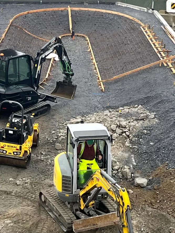 Construction work, Tramore Skatepark