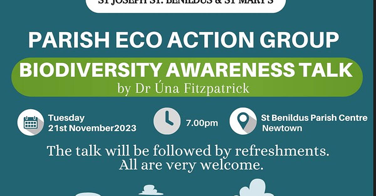 Eco-Action talk by Dr Úna Fitzpatrick - Tuesday November 21st - Vimarsana News