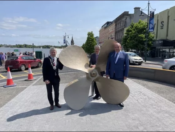 Unveiling of the propeller, The Quay, Waterford