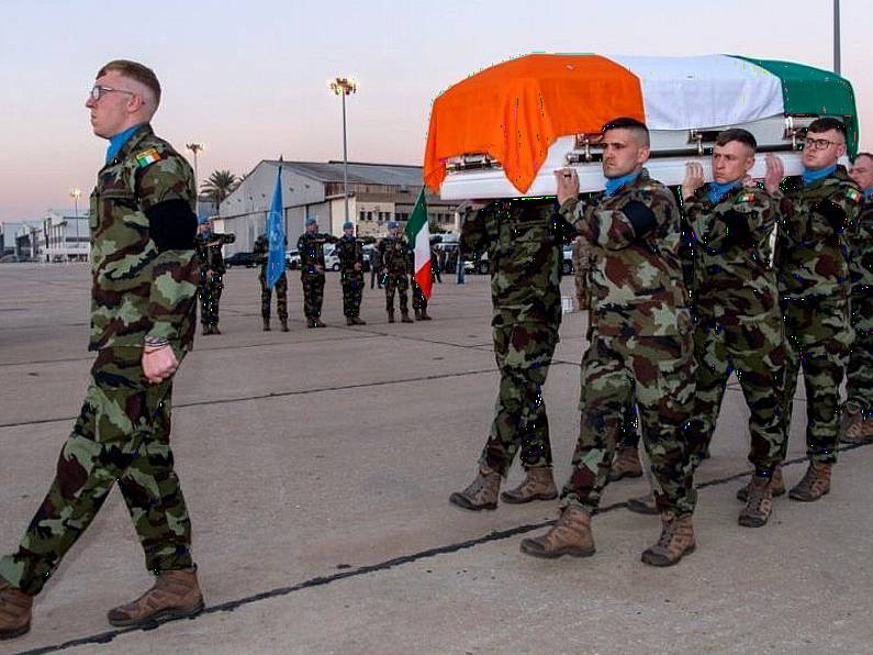 Body of Irish UN peacekeeping soldier Seán Rooney arrives in Dublin