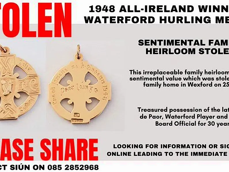LISTEN: Daughter appeals for return of father's stolen Waterford 1948 All-Ireland medal