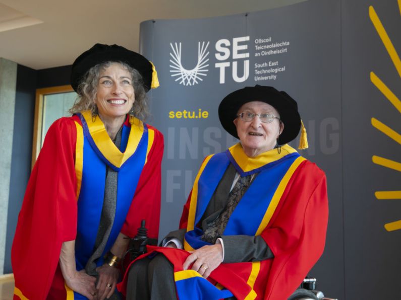 Honorary Doctorates from SETU for Carrie Crowley and Prof. Annraoi de Paor