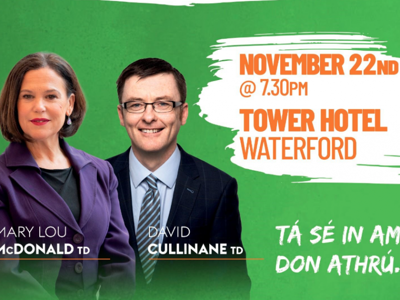 Sinn Féin to host public meeting in Waterford tonight