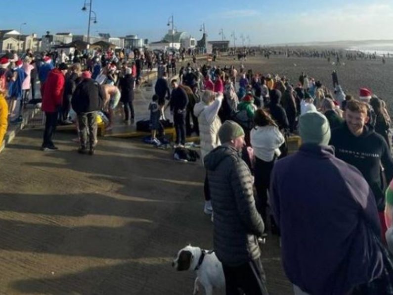 LISTEN: Crowds gather for annual Christmas Day Swim in Tramore!