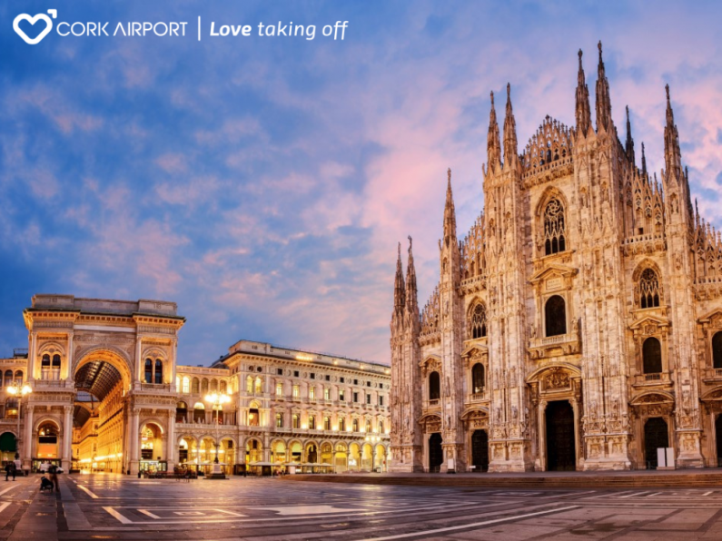 Win flights to Milan for you and a friend on The Spin Home thanks to Cork Airport