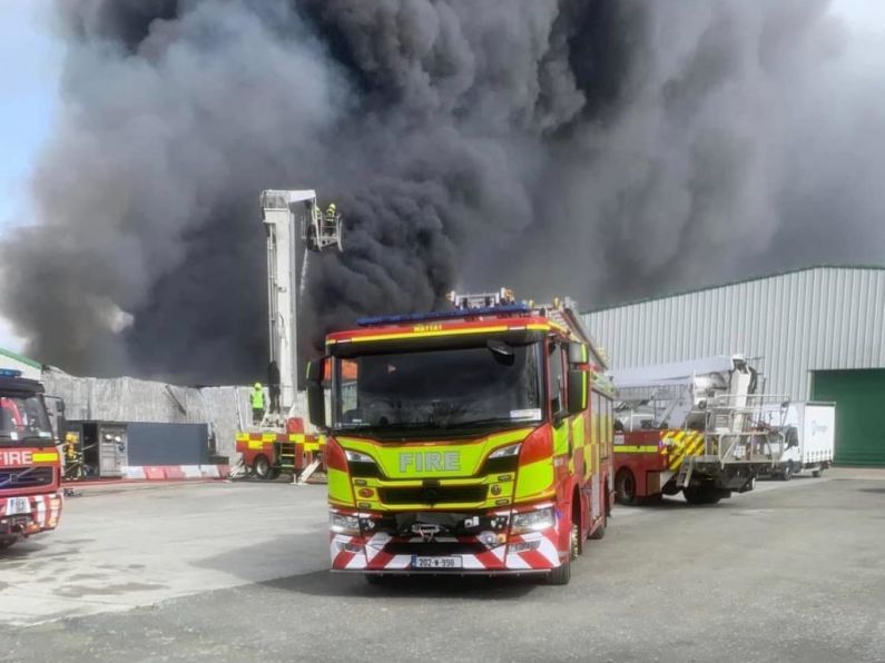 Members of Waterford City Fire Service assist in tackling major commercial fire in Wexford