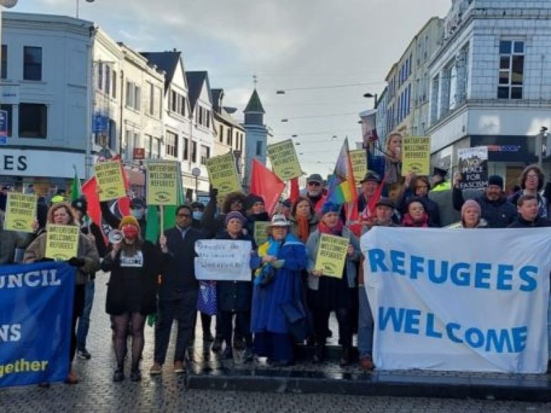 Demonstration in support of refugees takes place in Waterford City