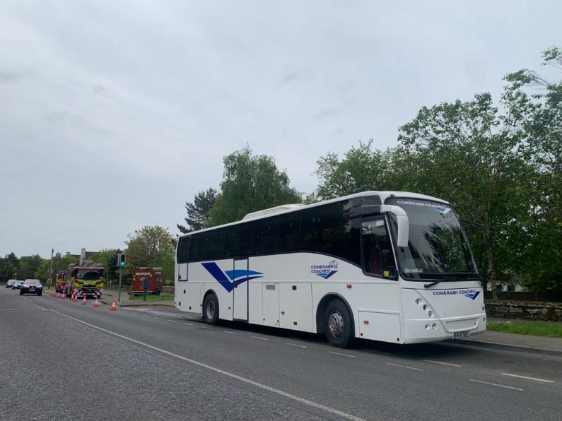Emergency services attend bus fire on Dunmore Road