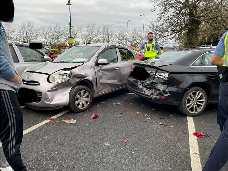 Gardaí and Emergency Services at scene of six-car pile-up in Waterford City