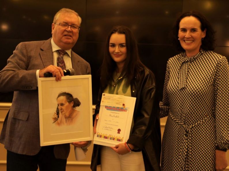Dungarvan's Mary Bradfield Wins First Prize in “Draw Our Heroes” Art Competition