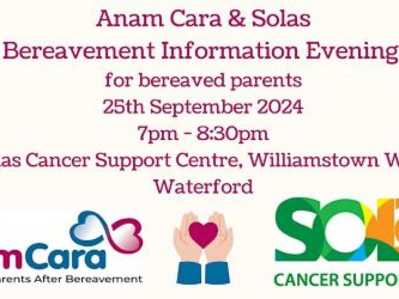 Bereavement Information Evening -Wednesday September 25th