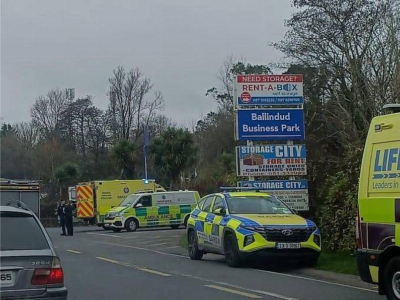 Emergency services attending Waterford road traffic accident