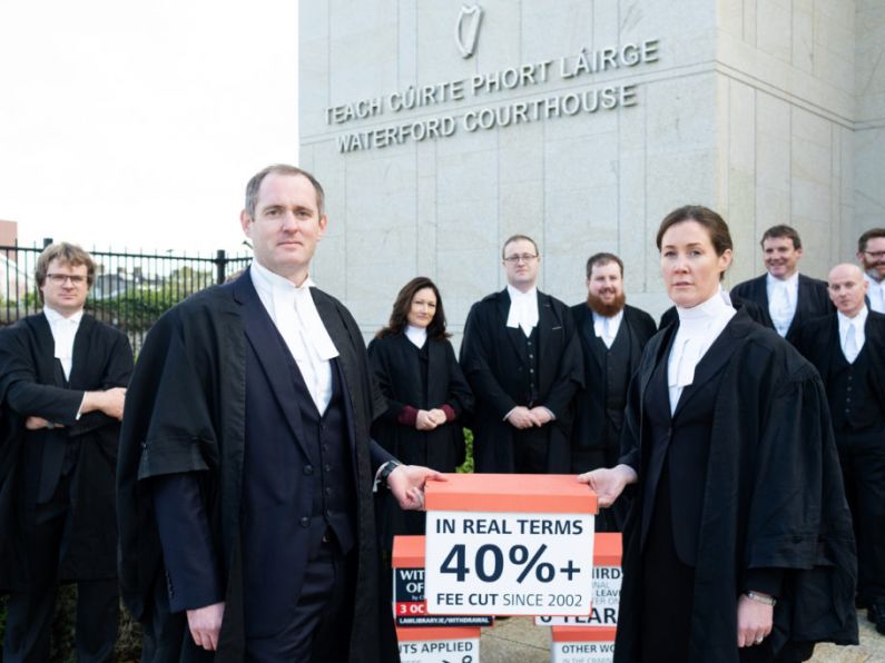 Criminal barristers picket at Waterford Courthouse