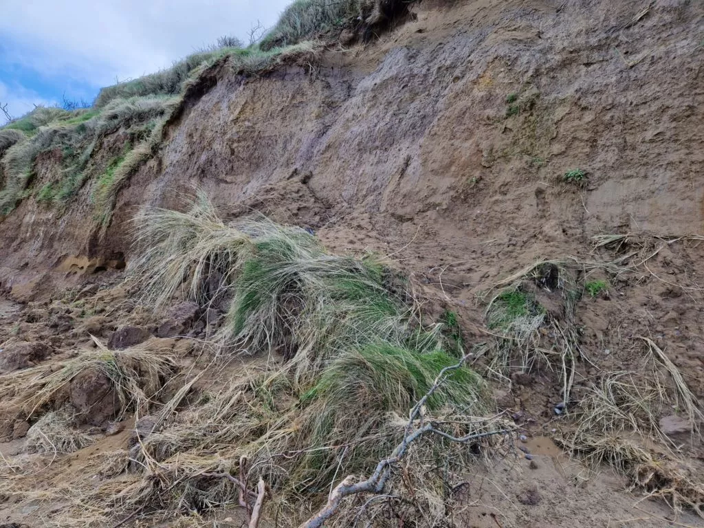 Coastal erosion, County Waterford, taken by Councillor Jim Griffin